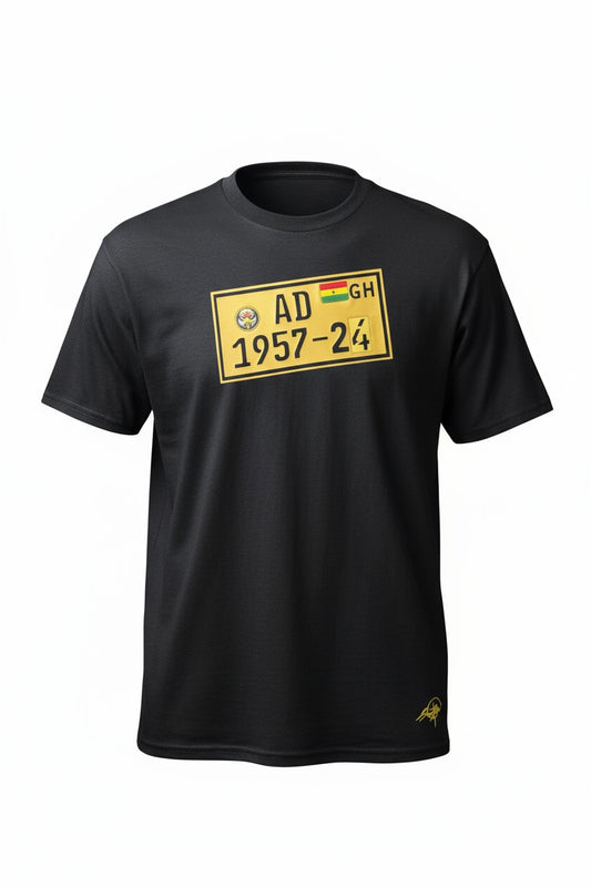 Ad 1957 24 number Plate Gold