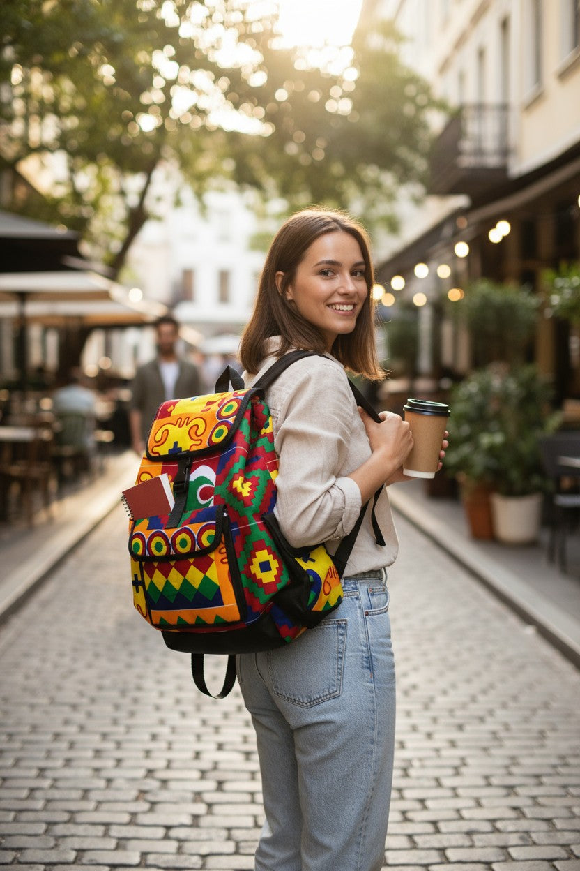 Ankara Fabric School Bag