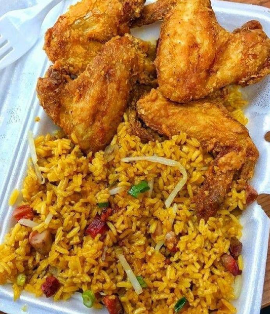 Friedrice With Chicken Wings