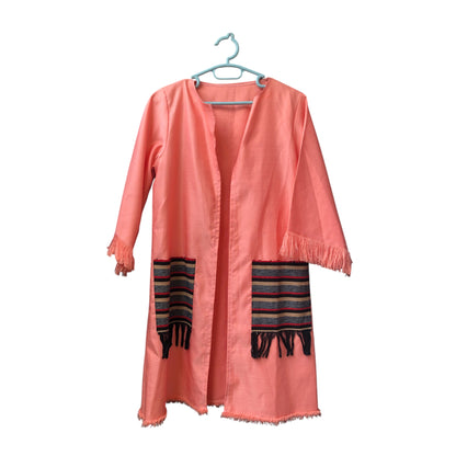 Mixed fabric kimonos