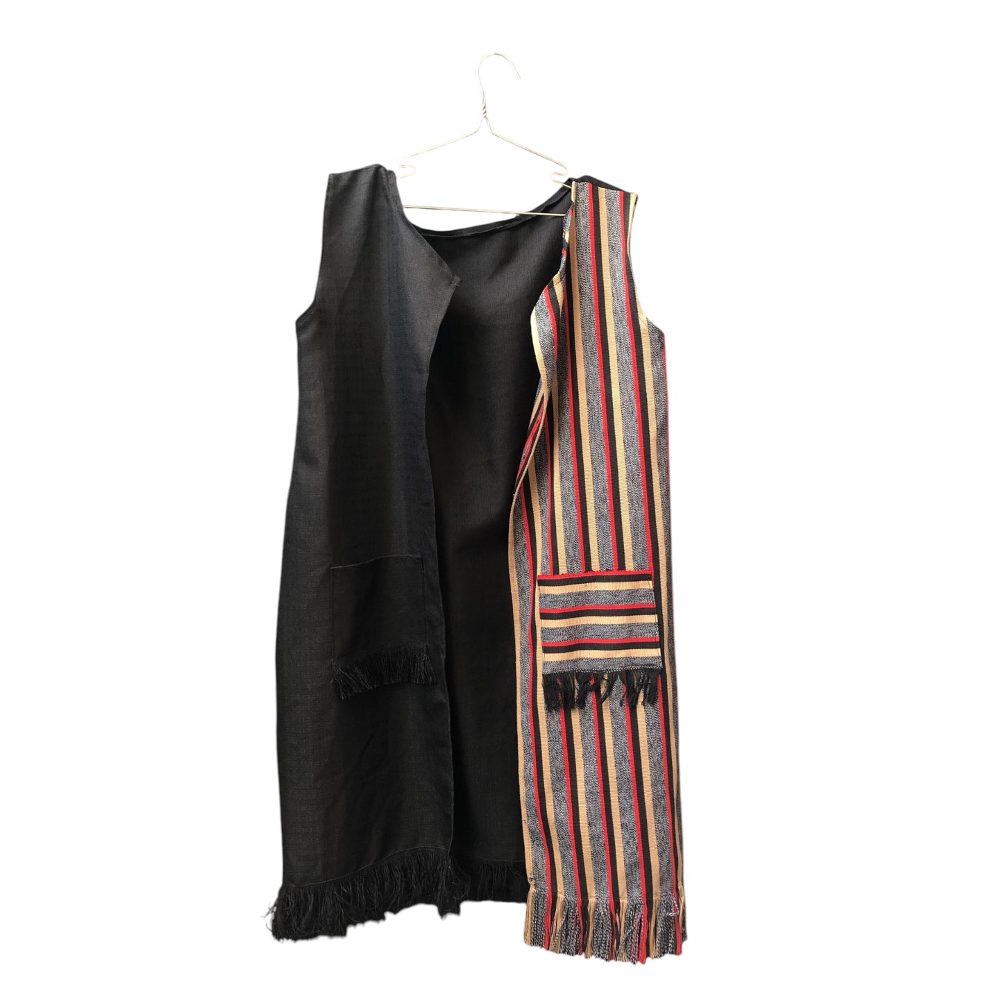 Mixed fabric kimonos