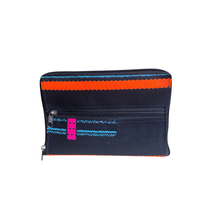Foldable fabric wallet tote bag