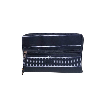 Foldable fabric wallet tote bag