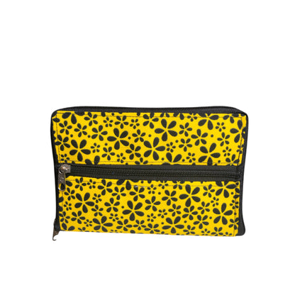 Foldable fabric wallet tote bag