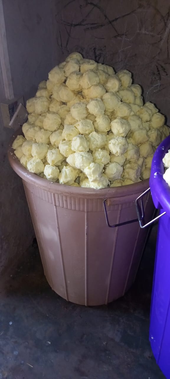 Raw original unrefined Shea butter and Herbal Shea butter.