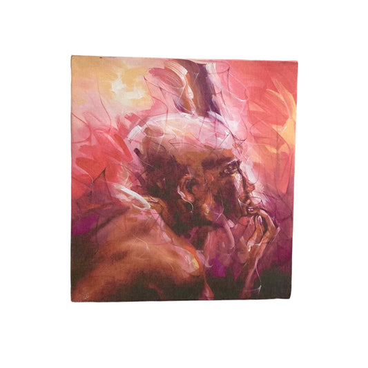 Thoughtful Man Painting